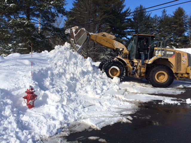Moving Snow with a Front-End Loader 2/3/2015