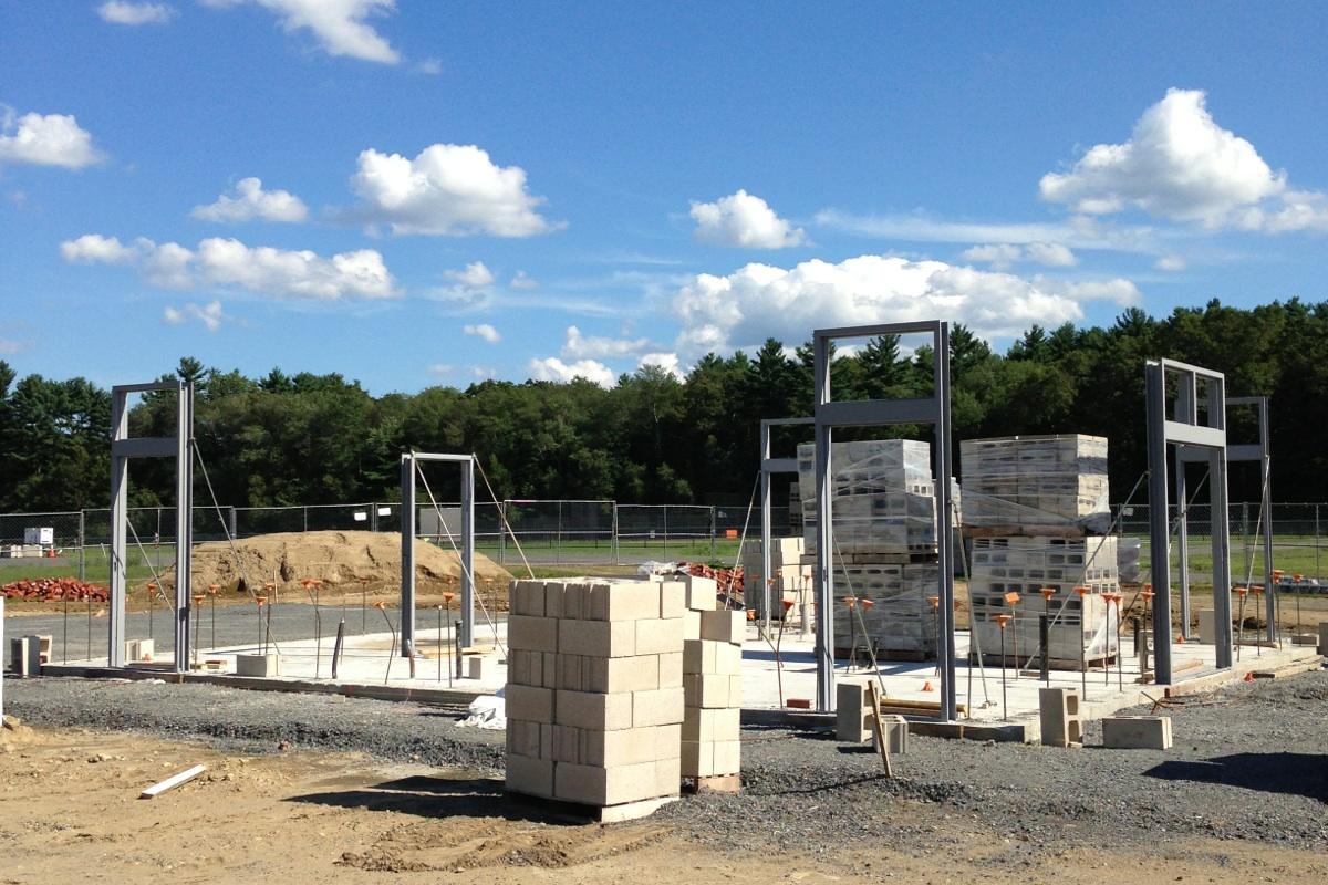 Construction of new pavilion at Forge Pond Park (photo 12, 7/31/13)