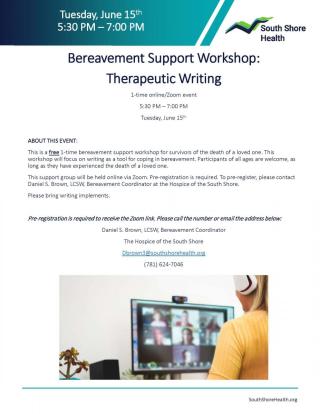 Bereavement Support Workshop: Therapeutic Writing