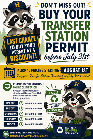 Last Chance to Save on Your Hanover Transfer Station Permit