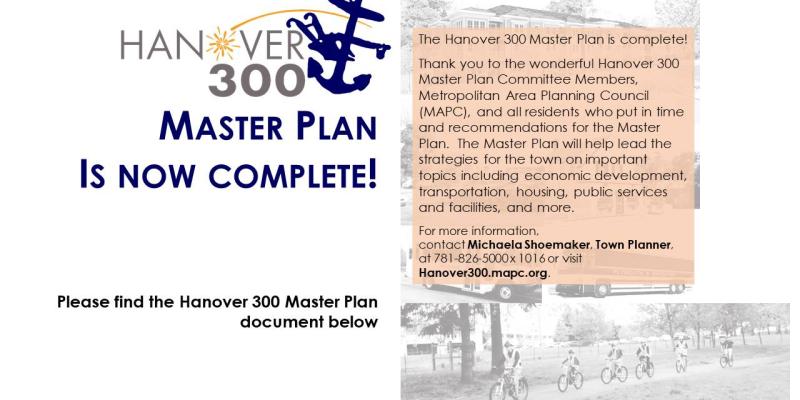 The Hanover 300 Master Plan is now complete! 