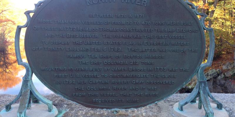 Washington Street North River Bridge, Plaque On Northeast Side. Washington Street North River Bridge, Plaque On Northeast Side.